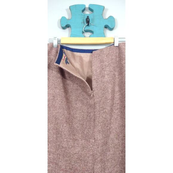 Boden British Tweed Skirt 10 US - 14 UK - Picture 11 of 15